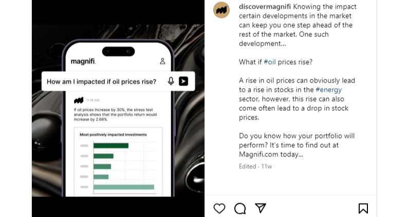 Piles of gold bars with a search bar on top with the words 'How do rising gold prices affect my portfolio?' animating in.
